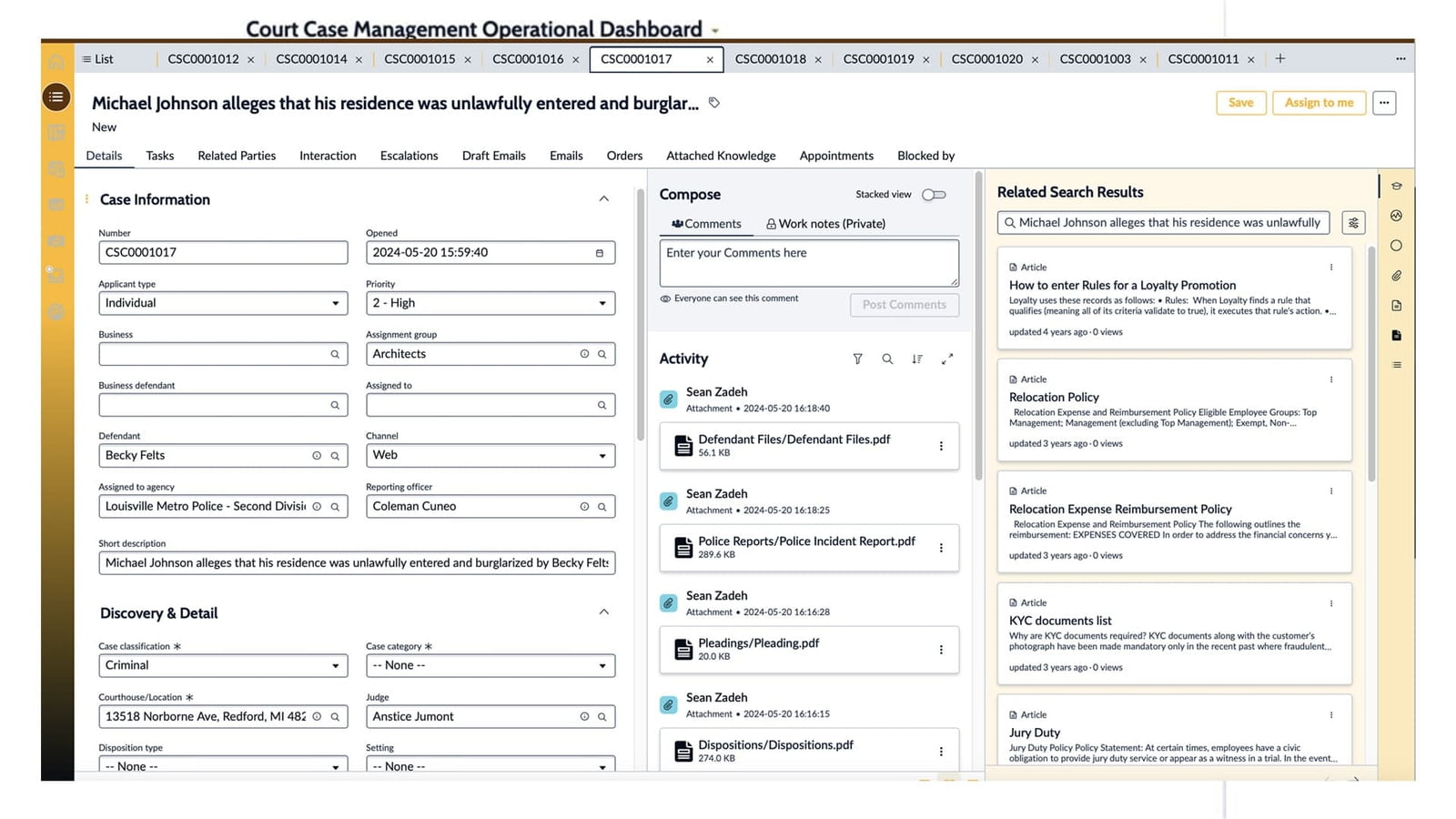 ServiceNow Service Portal Mockup